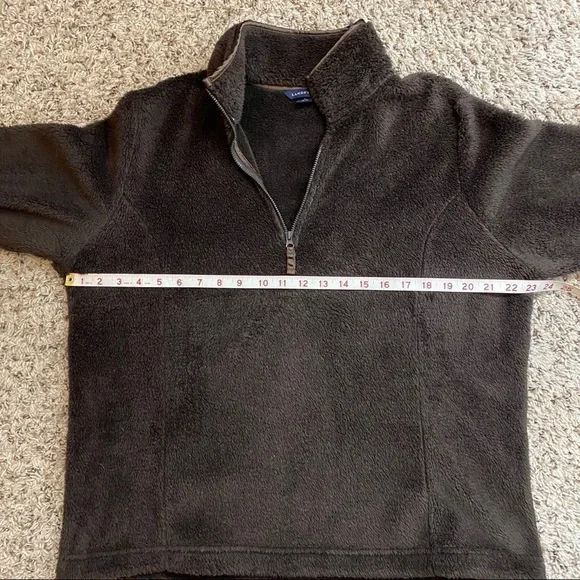 Lands End Super soft Brown Fleece Pullover~L - Picture 8 of 8